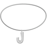 3.0 Initial Necklace J (Silver) 