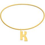 3.0 Initial Necklace K (Gold)