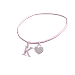 3.0 Initial Necklace: K (Pink)