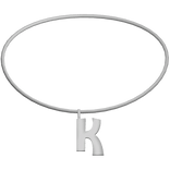 3.0 Initial Necklace K (Silver) 