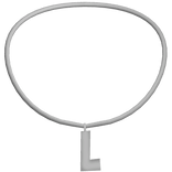 3.0 Initial Necklace L (Silver) 