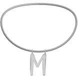 3.0 Initial Necklace M (Silver) 
