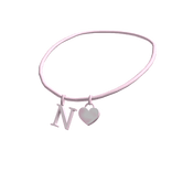 3.0 Initial Necklace: N (Pink)