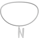 3.0 Initial Necklace N (Silver) 