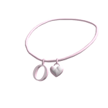 3.0 Initial Necklace: O (Pink)