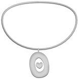 3.0 Initial Necklace O (Silver) 