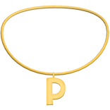 3.0 Initial Necklace P (Gold) 