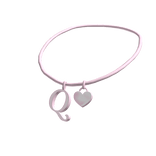 3.0 Initial Necklace: Q (Pink)