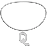 3.0 Initial Necklace Q (Silver)