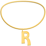 3.0 Initial Necklace R (Gold)