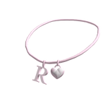3.0 Initial Necklace: R (Pink)