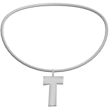 3.0 Initial Necklace T (Silver)