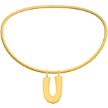 3.0 Initial Necklace U (Gold)