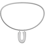 3.0 Initial Necklace U (Silver)