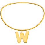 3.0 Initial Necklace W (Gold) 