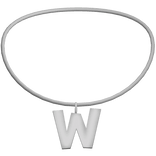 3.0 Initial Necklace W (Silver) 
