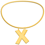 3.0 Initial Necklace X (Gold)