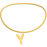 3.0 Initial Necklace Y (Gold) 