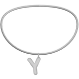 3.0 Initial Necklace Y (Silver) 