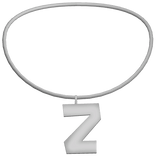 3.0 Initial Necklace Z (Silver) 