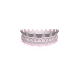 3.0 Lace Ruffled Choker in pink