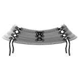 3.0 laced up mini skirt - white & black