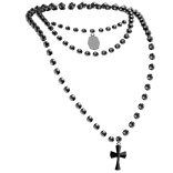 3.0 Layered Cross Necklace (Silver)