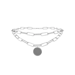 3.0 Layered Silver Necklace
