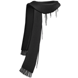 3.0 long alt grunge winter scarf black