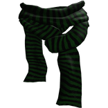 3.0 Long Black And Green Striped Emo Scarf