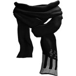 3.0 Long Black Striped Emo Scarf