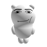 [3.0] man face chiikawa white bear meme suit