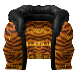 (3.0) Orange Tiger Cropped Puffer Vest