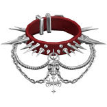 3.0 PBR Choker Heavy Spiked Chrome Cross Necklace