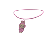 3.0 pink labubu necklace