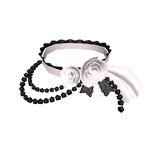 3.0 Pink rose choker with pearls