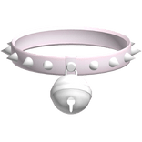  ♡ : (3.0) pink spiked collar w/ giant bell