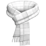 3.0 Plaid Scarf White Snow Cozy Striped Knit Y2K