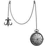 [3.0] Pocket Watch with Chrome Heart Waist Chain