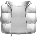 3.0 Puffer Vest Hood White Cleezy Warm Jacket Y2K