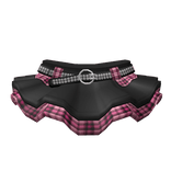 🖤3.0 Punk Royale Denim Skirt - Pink