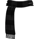 3.0 ♫ realistic black & grey emo vkei wool scarf