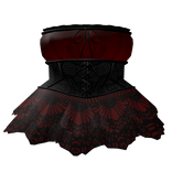 3.0 Red Black Lace Corset Skirt