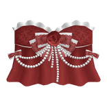 3.0 Red Flowy rose top with pearls