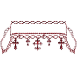 3.0 Red Metal Y2K Crosses Waist Chain