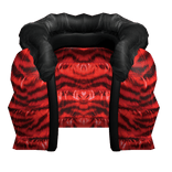 (3.0) Red Tiger Cropped Puffer Vest