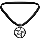 3.0 silver emo vkei pentagram necklace
