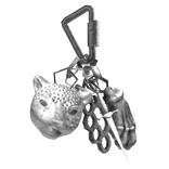 ★ [3.0] Silver grunge leopard accessories keychain