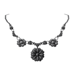 3.0 Silver Medieval Flower Necklace