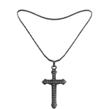 3.0 Silver Pendant Diamond Plated Cross Necklace 